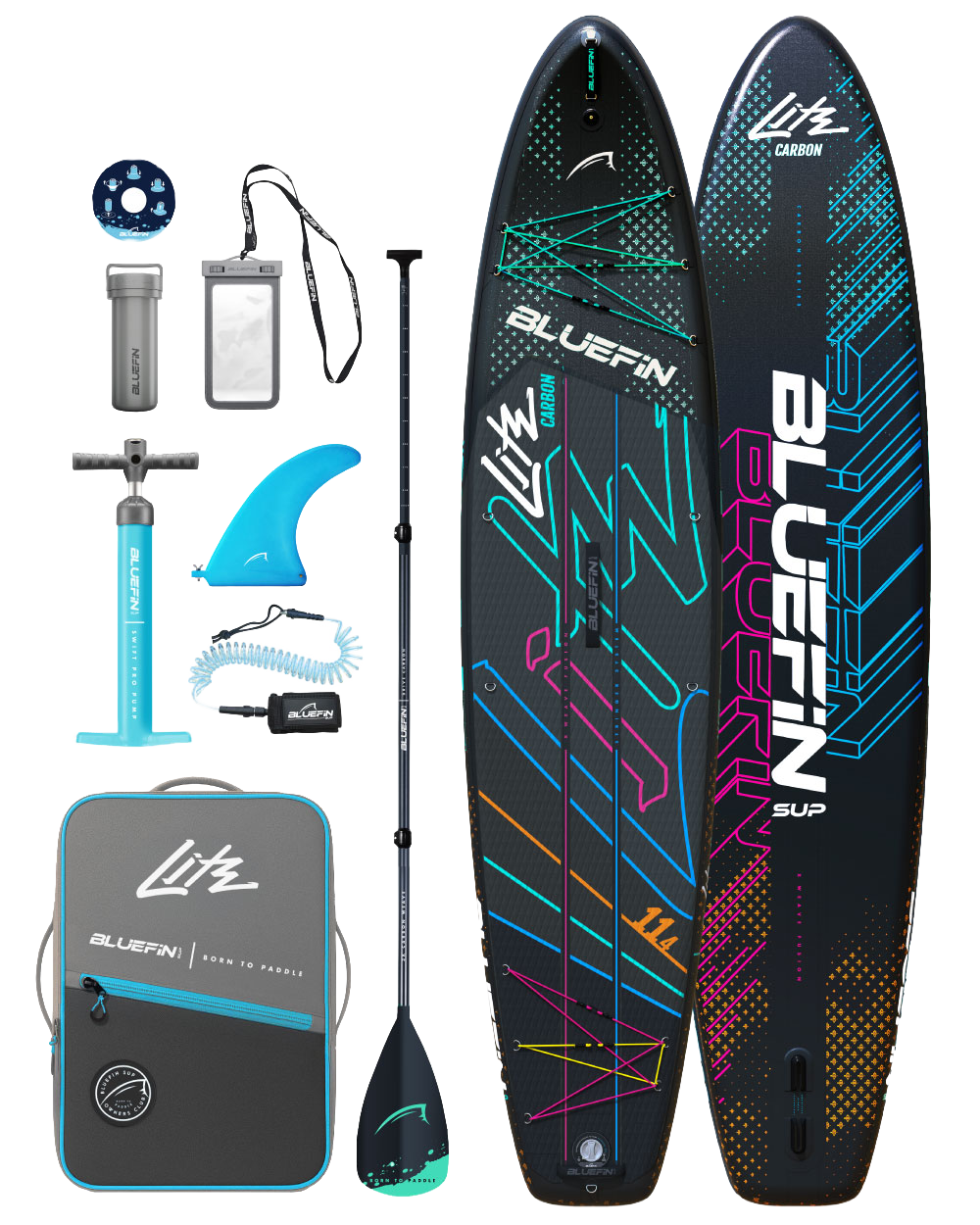 Lite Carbon 11'4 Tavola da Paddle Gonfiabile Premium