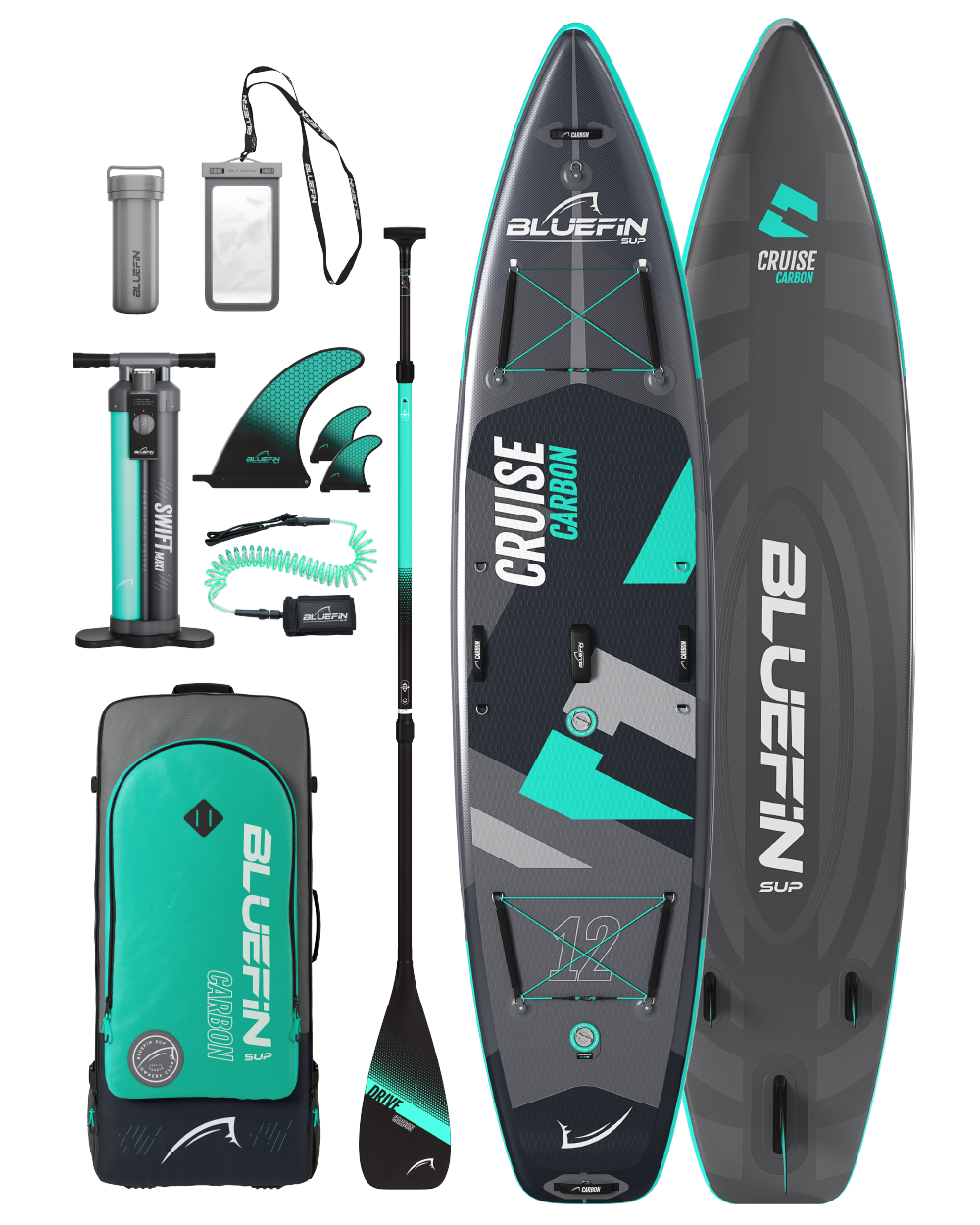 Premium Inflatable SUP Cruise Carbon 12' All-inclusive SUP package