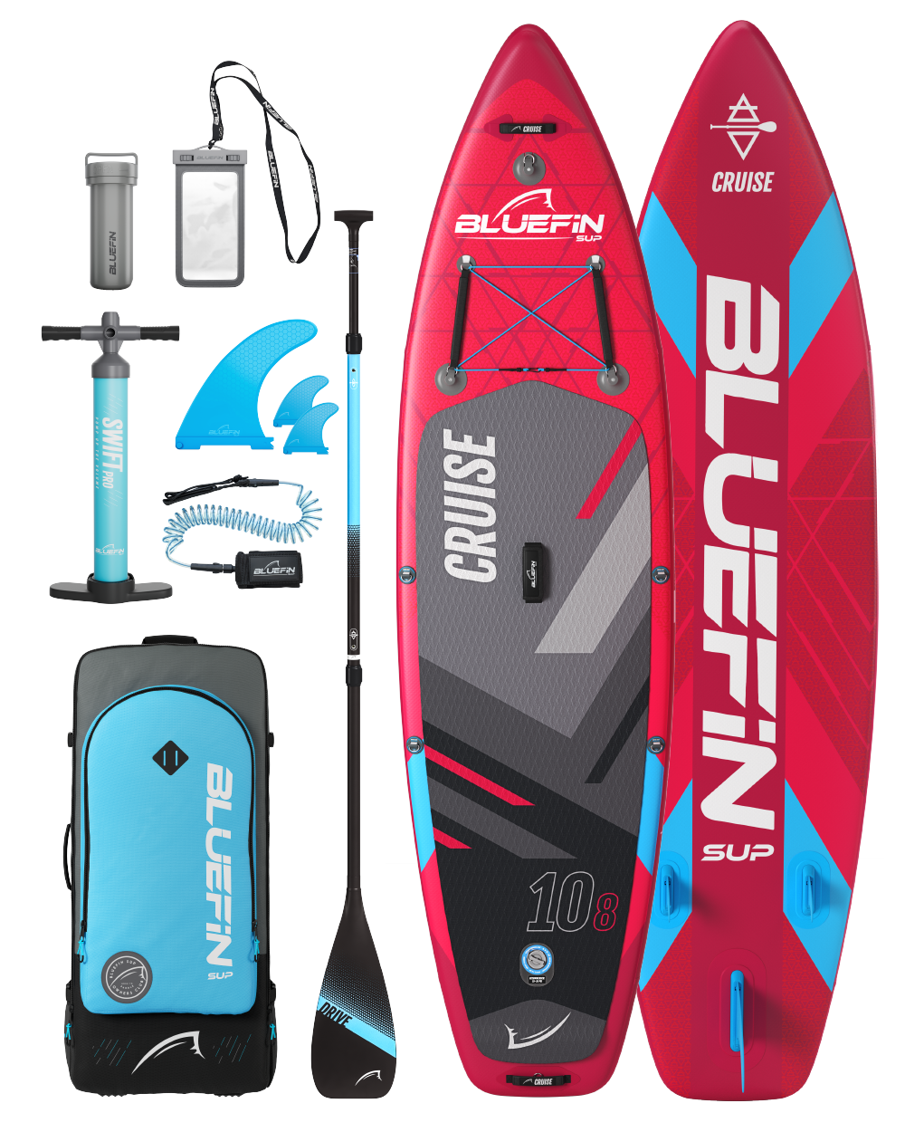 Bluefin Inflatable Paddle Board Cruise 10'8 Red