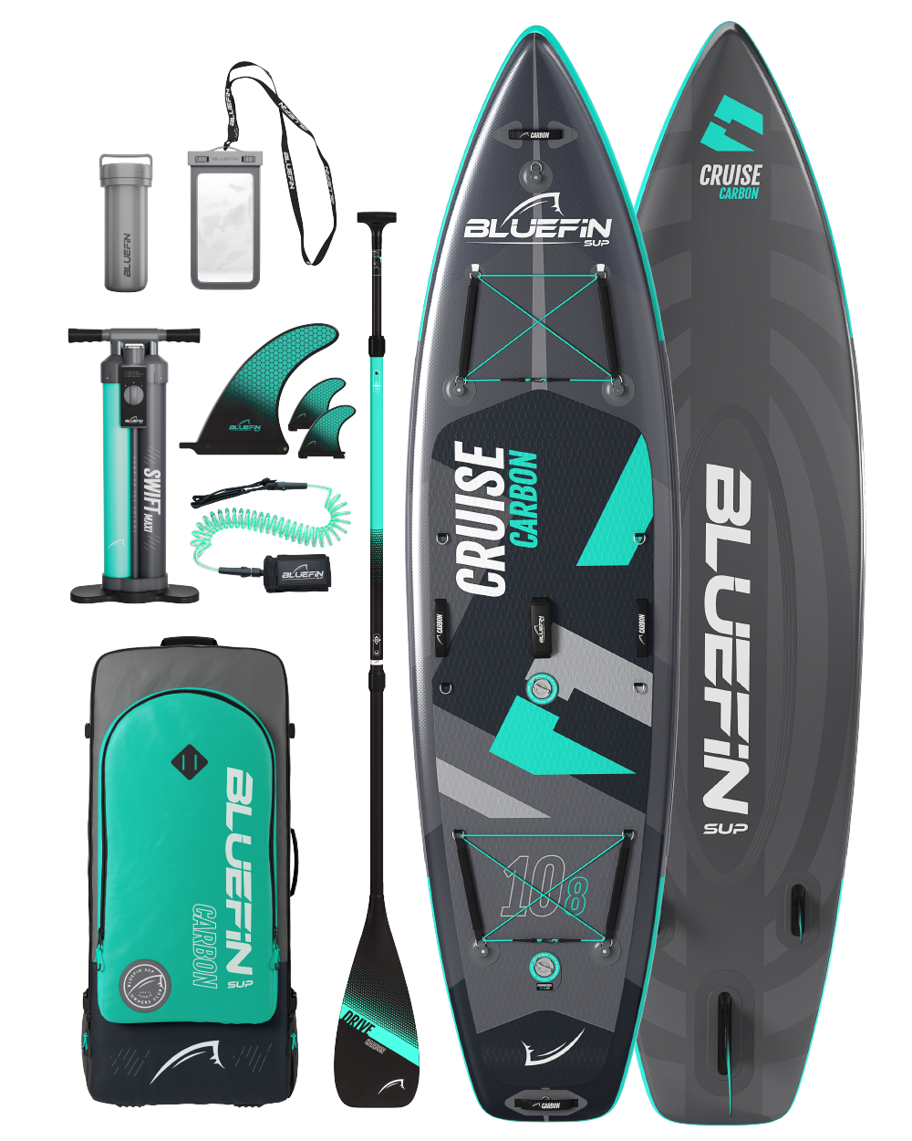 Cruise Carbon Aufblasbares Paddleboard 10'8 + Kostenloser Elektropumpe