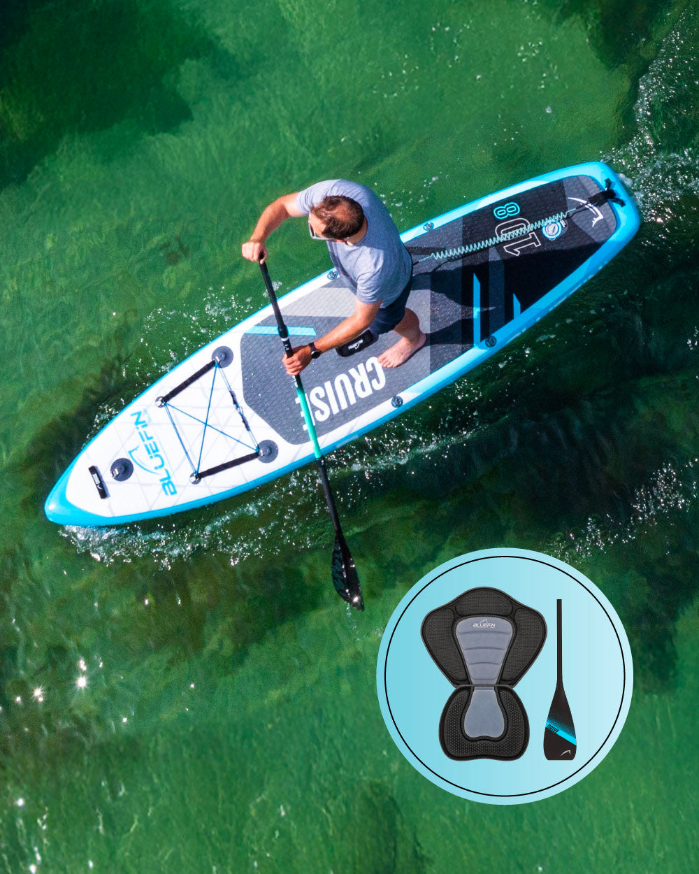 Cruise 12' Legacy Blue Paddleboard gonflable (édition 2024)
