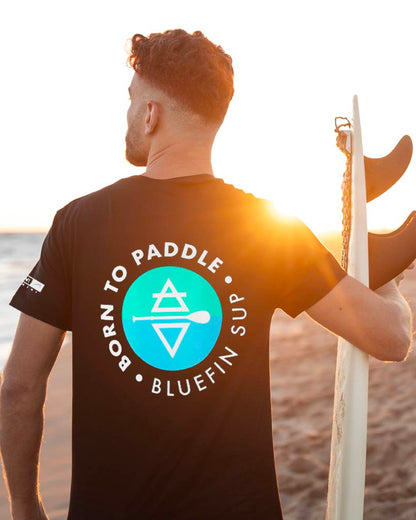 <tc>Born To Paddle</tc> Schwarzes T-Shirt