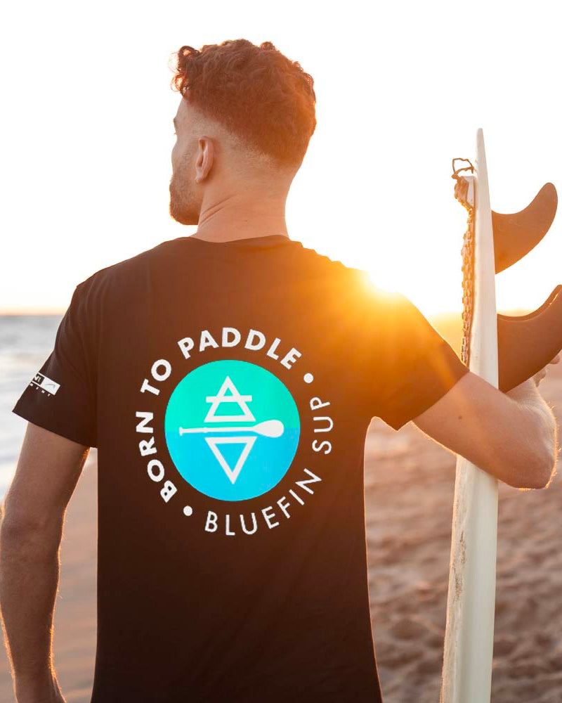 <tc>Born To Paddle</tc> Schwarzes T-Shirt