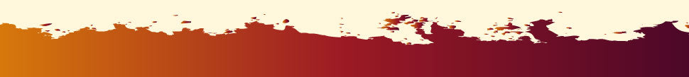Gradient background transitioning from orange to deep red with a textured edge at the top