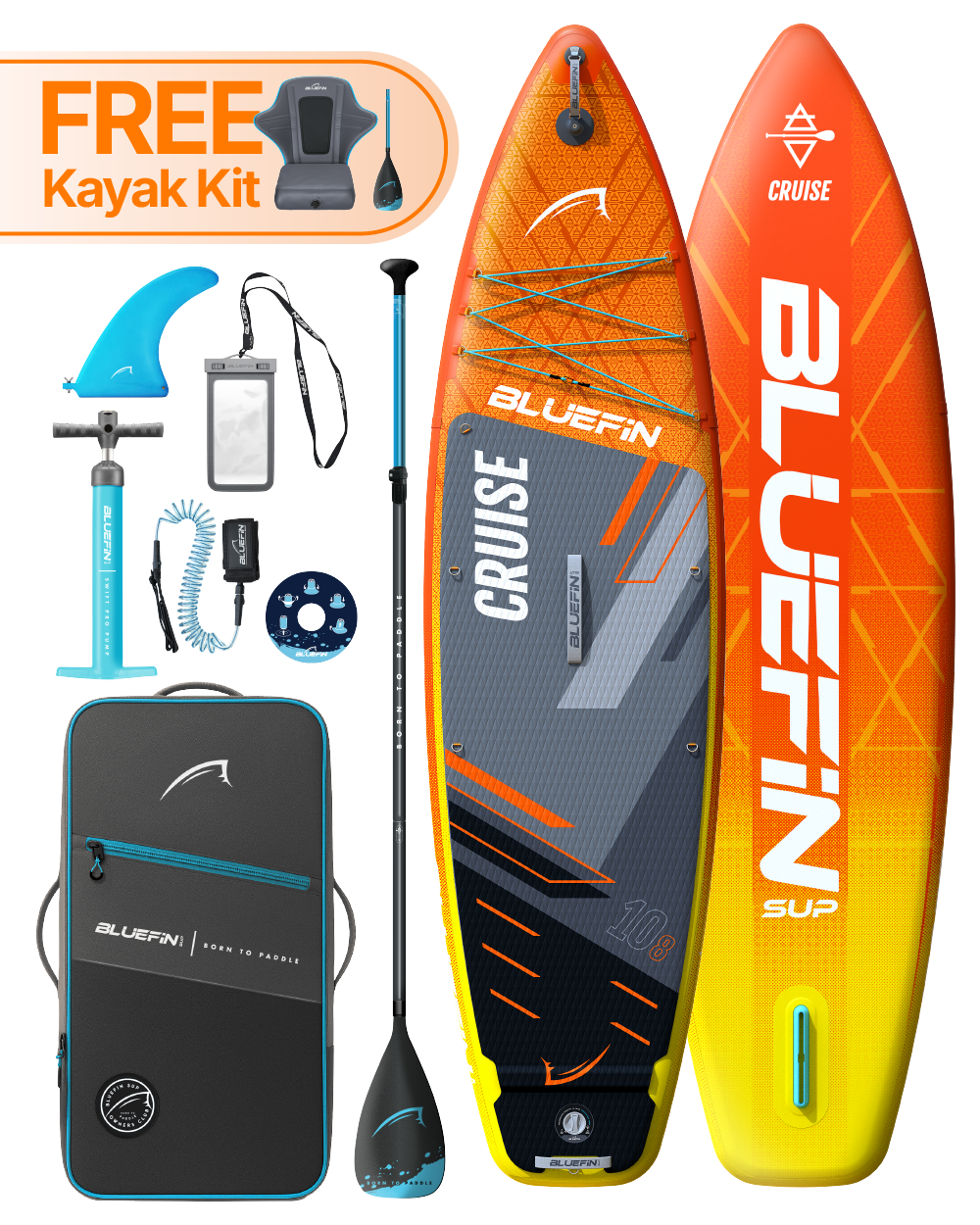 <tc>Cruise</tc> Paddleboard gonflable SUP 10'8 - Orange