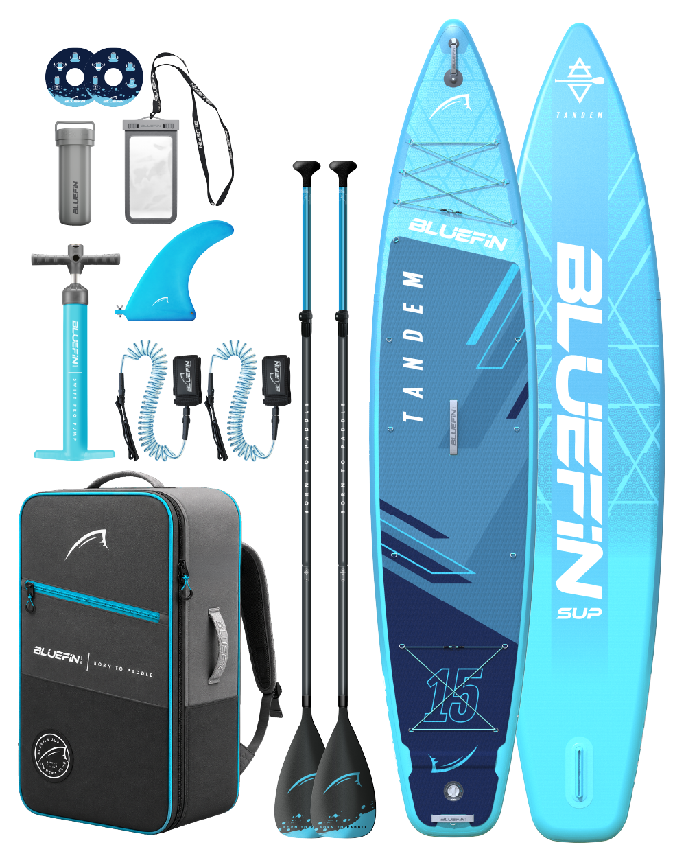 Tandem 15' aufblasbares SUP-Paddelboard